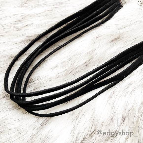 Faux Suede Layered Choker - Picture 3 of 4